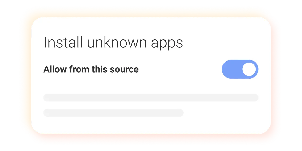 Allow unknown apps step